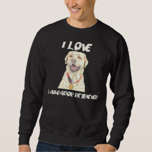 Moletom Labrador Retriever Vestindo Uma Medalha Ouro Eu Am
