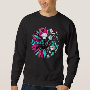 Moletom Lady Sunflower Leopard Cute Lunch Lady Life