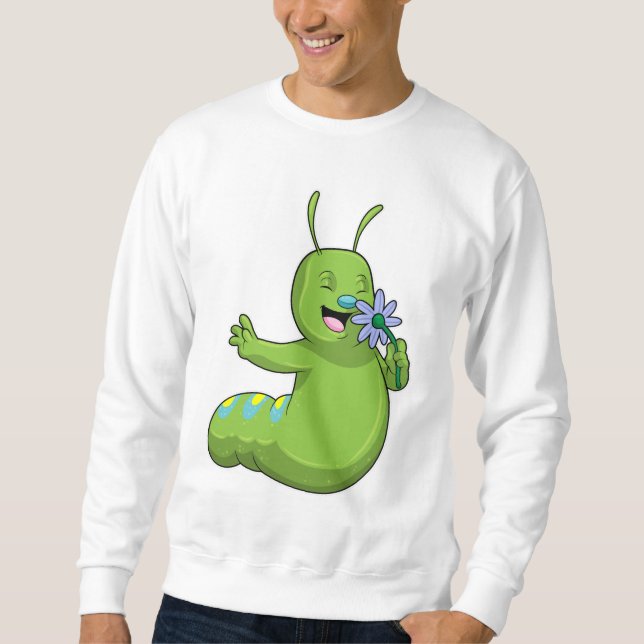 Moletom Lagarta com margarida (Frente)