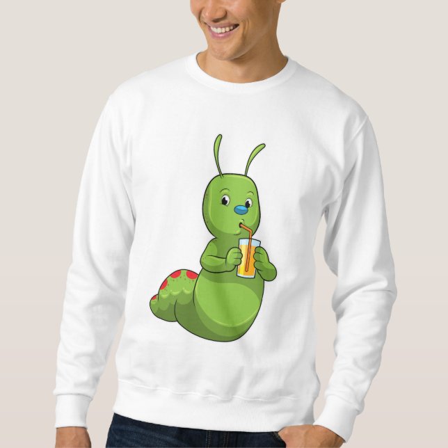 Moletom Lagarta com Vidro de Sumo de Laranja (Frente)