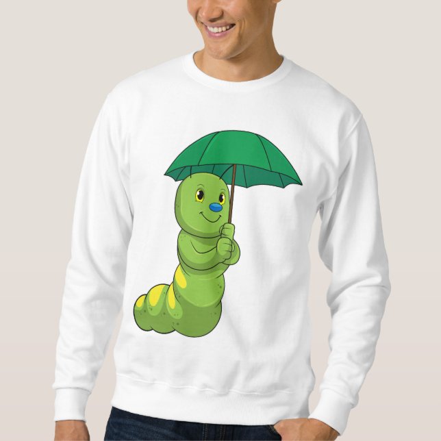 Moletom Lagarta em chuva com guarda-chuva (Frente)
