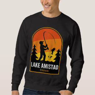 Moletom Lago Amistad Texas Pescaria Raglan