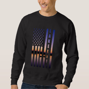Moletom Lago Life American Flag Barco Fish Camping La