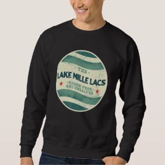 Moletom Lago Mille Lacs Shark Free e Unsalgado Camping Mi