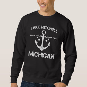 Moletom Lago Mitchell Michigan Funny Fish Camping Summe