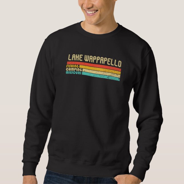Moletom Lago Wappapello Missouri Funny Campanha de Pesca S (Frente)