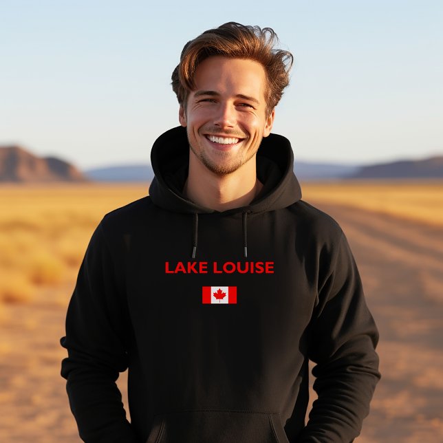 Moletom Lake Louise Canada Flag Dark Color (Criador carregado)