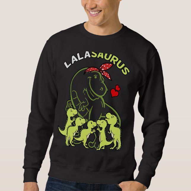 Moletom Lalasaurus Lala 5 Crianças Dia de as mães Dinossau (Frente)