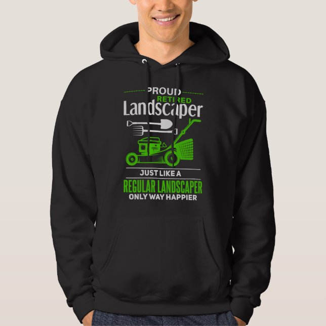 Moletom Landscaper Retirement Outfit Joke Retired Landscap (Frente)