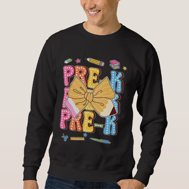 Moletom Lápis De Arco Coquette Retro Pré-Professor K De Vo (Frente)
