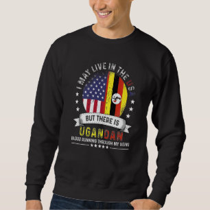 Moletom Lar Americano Ugandense em US Patriota Bandeira Am