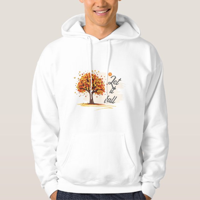 Moletom Laranja e Marrom Criativo Simples Deixe Cair (Frente)