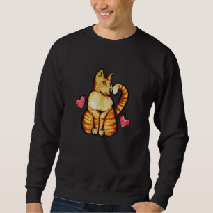 Moletom Laranja Tigre Corações de Gato