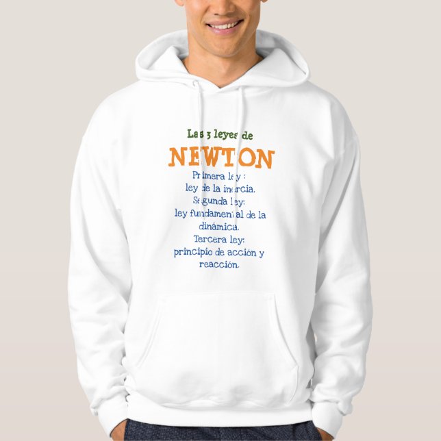 Moletom las 3 leyes de Newton (Frente)