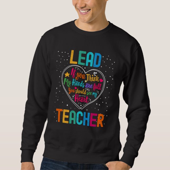 Moletom Lead Teacher Appreciation Week Back to School Hear (Frente)