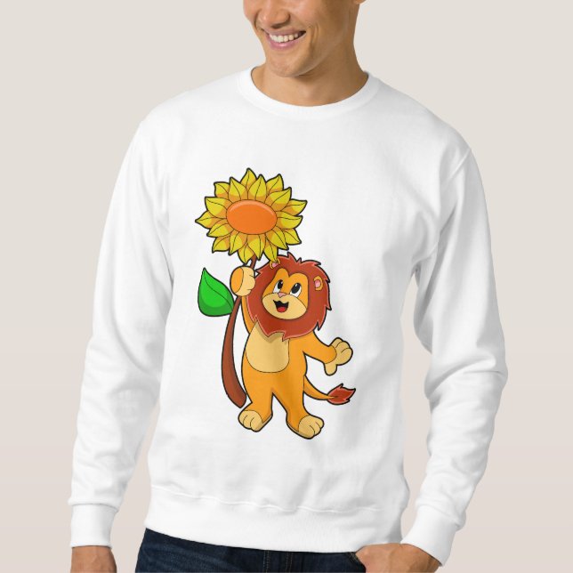 Moletom Leão com girassol florescente (Frente)