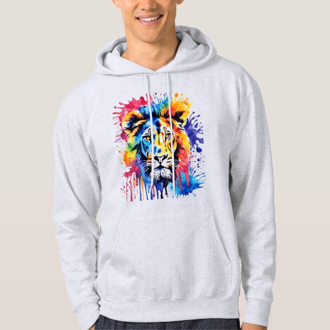 Moletom Leão cor-de-água engraçado (Frente)