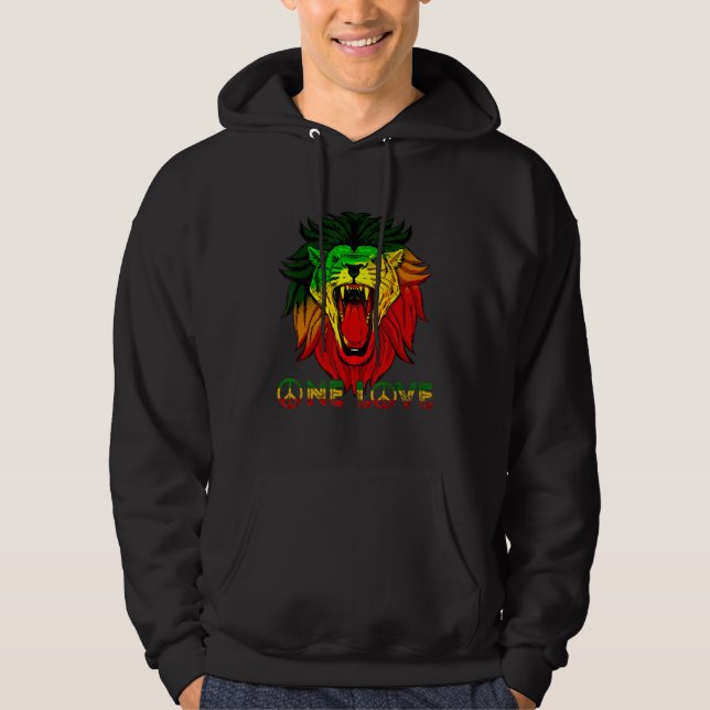 Moletom Leão de Judá Rasta Reggae Um Amor Hippie Rastafa (Frente)