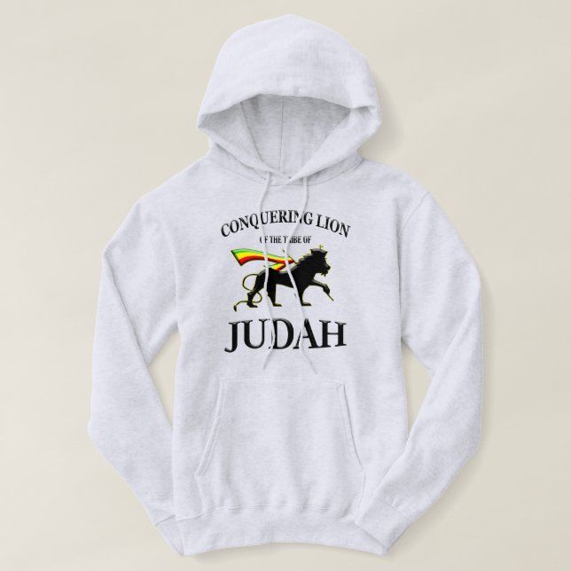 Moletom Leão de Judá RASTA | Vermelho Dourado Verde (Frente do Design)