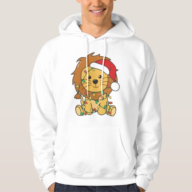 Moletom Leão de Natal de Inverno Feriados (Frente)
