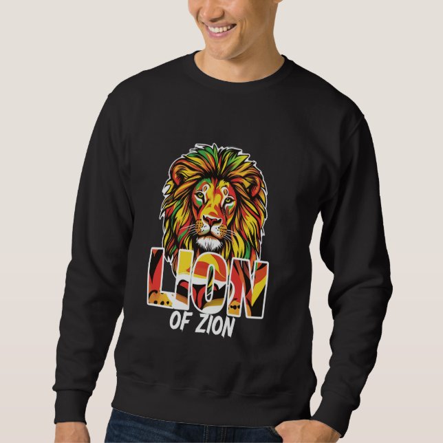 Moletom Leão de Sião Rasta Reggae Design (Frente)