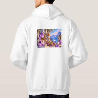 Moletom Leão tigre tigres leões camisola capuz cristais