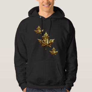 Moletom Legal Canadá Hoodie Dourado Maple Leaf Hoodie