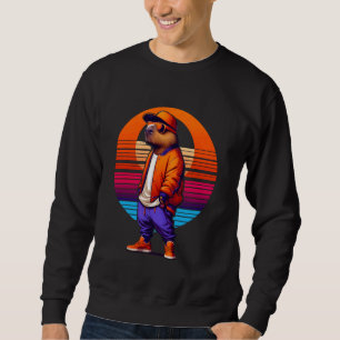 Moletom Legal Capybara Modern Urban Style Sunset Retro Art