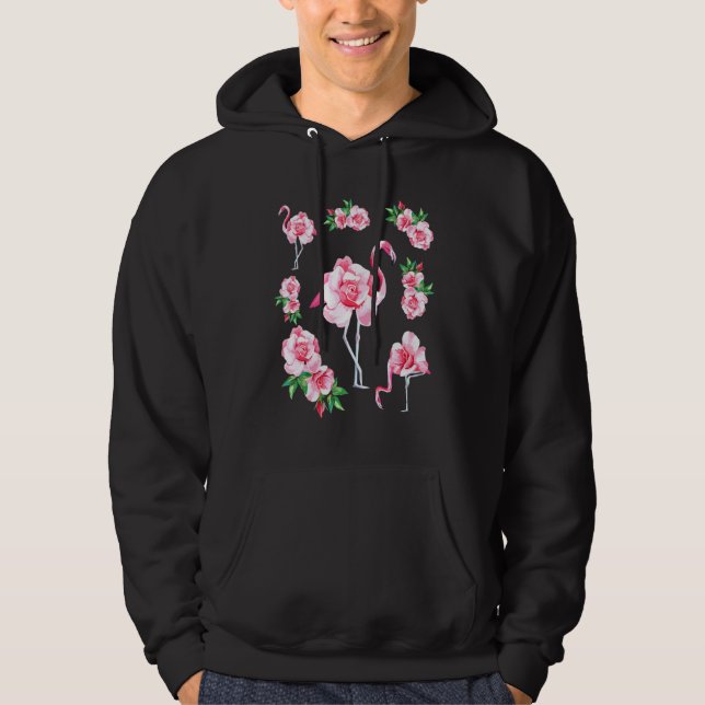 Moletom Legal Floral Verão Rosa Flamingo Novelty Gráfico C (Frente)