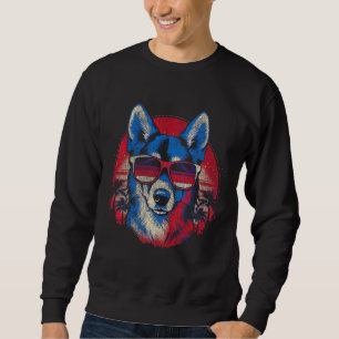 Moletom Legal Husky Siberiano Vestindo óculos Sunglass Vin