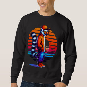 Moletom Legal Lemur Moderno Estilo Urbano Sunset Retro Art