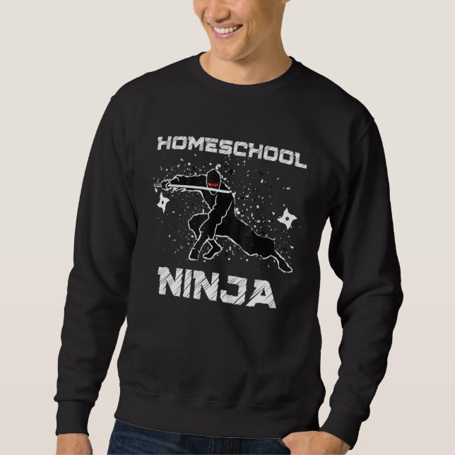 Moletom Legal Ninja Homeschool Mãe Equipe de Pais Multitar (Frente)