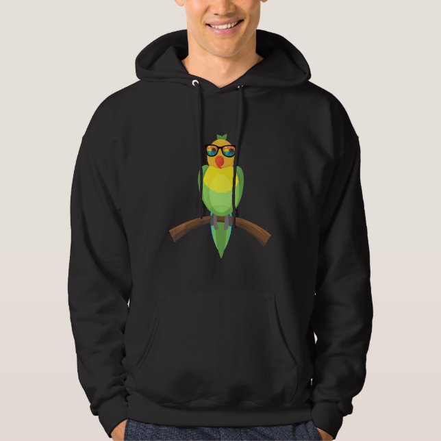 Moletom Legal papagaio com óculos de sol Óculos de sol tro (Frente)