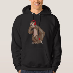 Moletom Legal Sloth Music Fones de ouvido Incríveis Fones