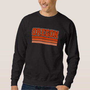 Moletom Legal Vintage Striped Oregon Orange Black Fun Oreg