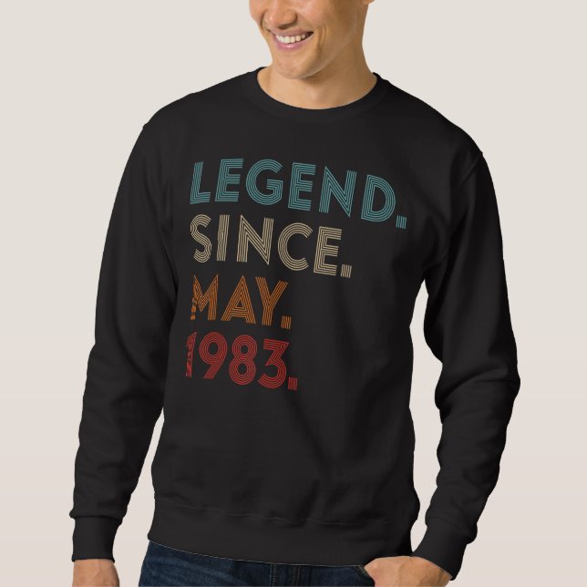 Moletom Legenda De Cor Retroativa Desde O Aniversário De M (Frente)