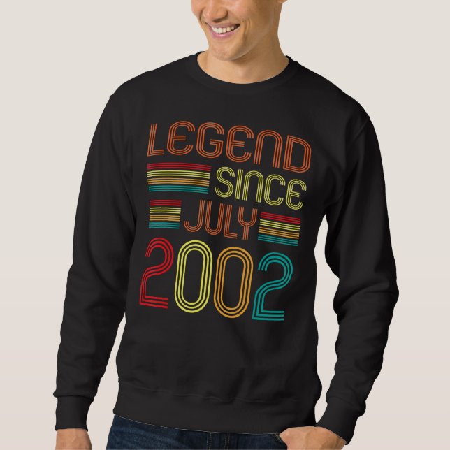 Moletom Legenda desde julho de 2002 Aniversário de 20 de 2 (Frente)