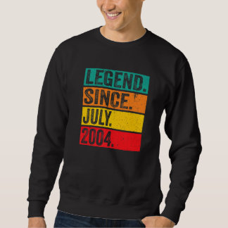 Moletom Legenda desde julho de 2004 18 anos 18 anos Aniver