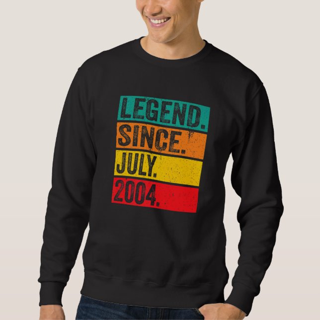 Moletom Legenda desde julho de 2004 18 anos 18 anos Aniver (Frente)