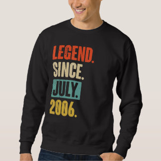 Moletom Legenda desde julho de 2006 16 anos 16 anos 16 ano
