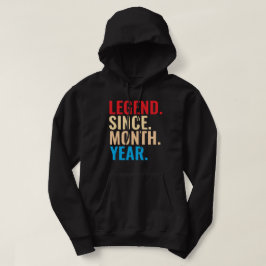 Moletom Legenda desde o aniversário personalizado do ano d