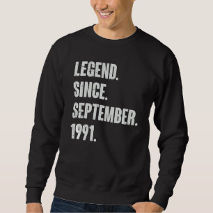 Moletom Legenda desde setembro de 1991 31 anos 31 anos