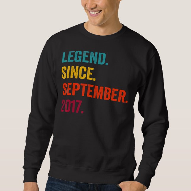 Moletom Legenda Desde Setembro De 2017, Aniversário De 5,  (Frente)