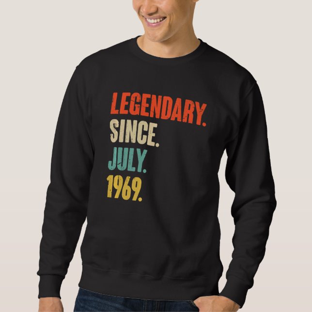 Moletom Legendário desde julho de 1969 53 anos 53 anos (Frente)