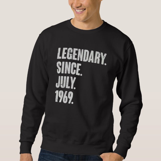 Moletom Legendário desde julho de 1969 53 anos 53 anos (Frente)