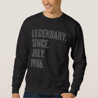 Moletom Legendário desde julho de 1986 36 anos 36 anos