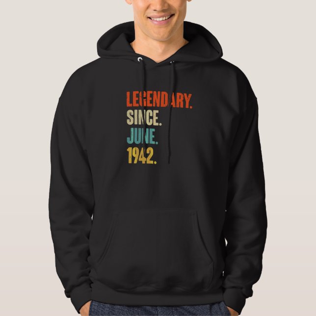 Moletom Legendário Desde Junho De 1942 Nascimento De 80 De (Frente)