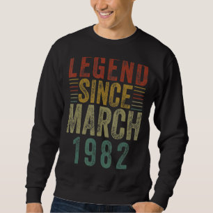 Moletom Legendário desde março de 1982 aniversário de 40 a