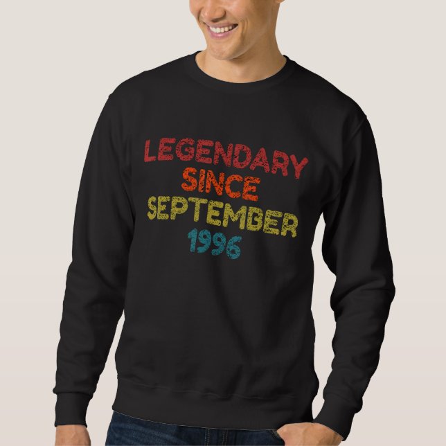Moletom Legendário Desde setembro de 1996 Aniversário Retr (Frente)