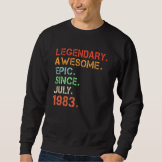 Moletom Legendário Epic Admirável Desde Julho De 1983